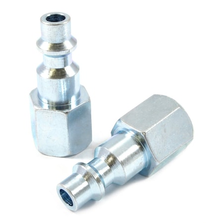 Forney Industrial/Milton Style Plug, 1/4 in x 1/4 in FNPT, PK2 75602